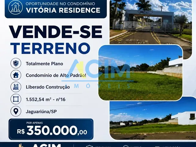 Terreno com 1553m², à venda, no bairro Loteamento São Pedro em Jaguariúna