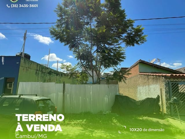 Terreno com 200m², à venda, no bairro Santa Edwirges em Cambuí
