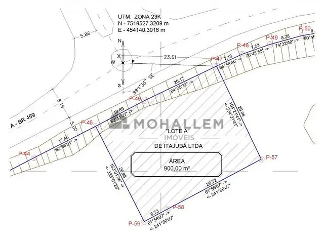 Terreno com 900m², à venda, no bairro São Sebastiao em Itajubá