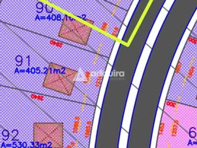 Terreno com 405m², à venda, no bairro Estrela em Ponta Grossa