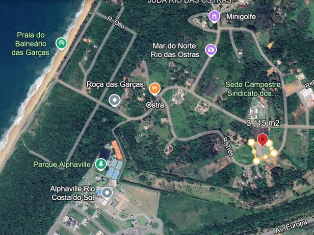 Terreno com 3115m², à venda, no bairro Balneário das Garças em Rio das Ostras