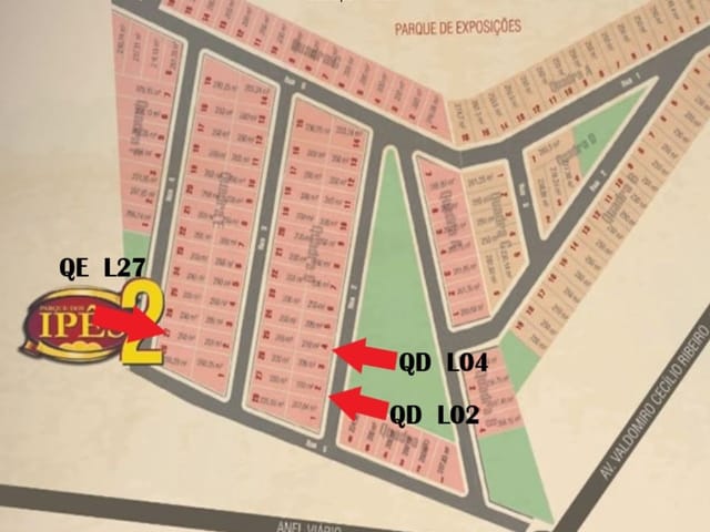 Foto do Terreno - TERRENO A VENDA NO RESIDENCIAL IPÊS II (LOTEAMENTO ATRÁS DO PARQUE DE EXPOSIÇÃO)
LOTE L27: R$ 63.000,00
LOTE L02: R$ 74.000,00 | Guaxupé Imóveis Ltda