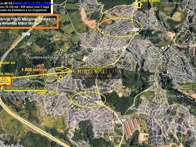 Terreno com 36330m², à venda, no bairro Mombaça em Itapecerica da Serra