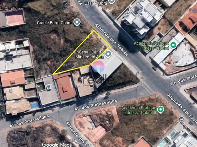 Terreno com 413m², à venda, no bairro Cabral em Contagem