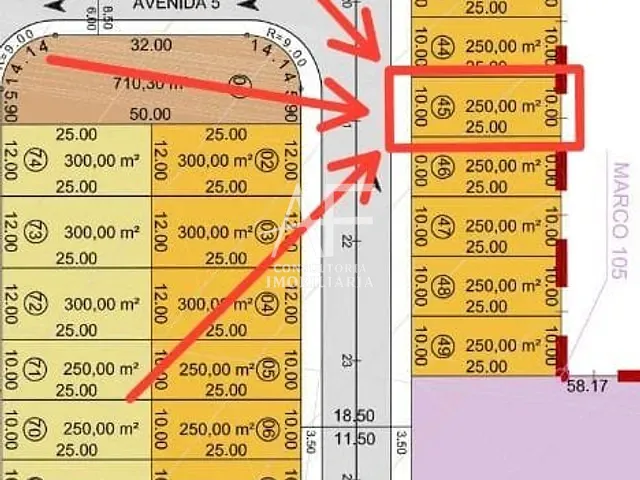 Terreno com 250m², à venda, no bairro Jardim Marlene Miranda em Taubaté