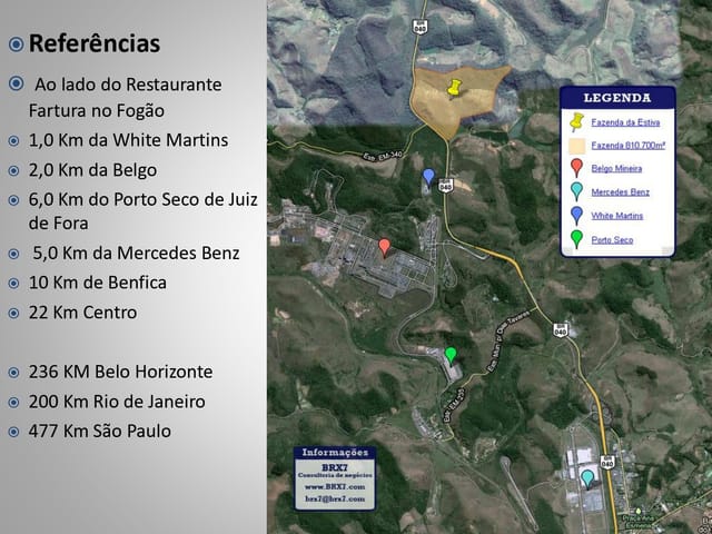 Terreno com 680000m², à venda, no bairro Distrito Industrial em Juiz de Fora