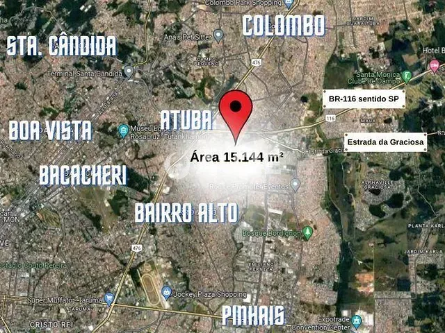 Terreno com 15m², à venda, no bairro Atuba em Curitiba