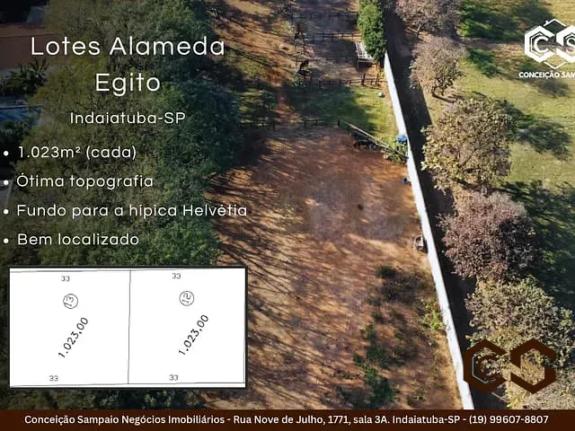 Terreno com 1023m², à venda, no bairro Parque das Bandeiras 2 em Indaiatuba