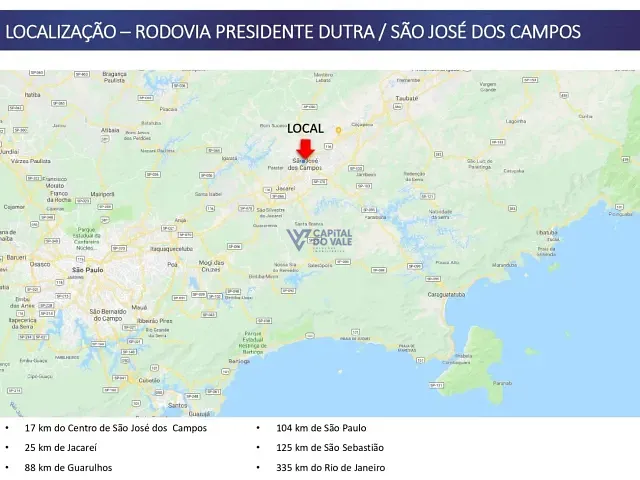 Terreno com 90000m², à venda, no bairro Eugênio de Mello em São José dos Campos