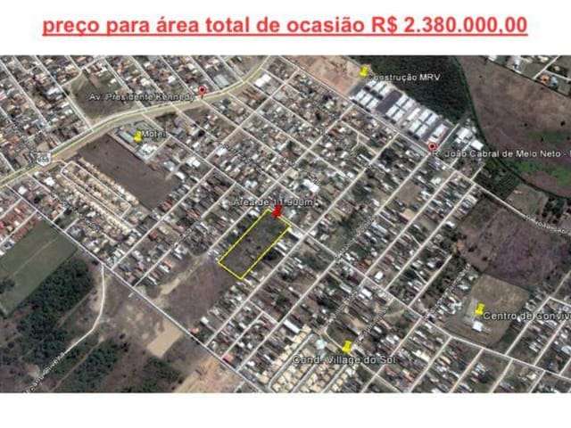 Terreno com 1190000m², à venda, no bairro Parque Novo Jockey em Campos dos Goytacazes