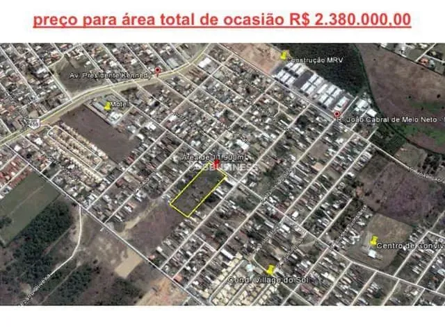 Terreno com 1190000m², à venda, no bairro Parque Novo Jockey em Campos dos Goytacazes