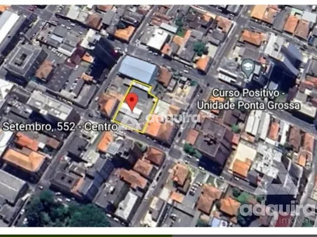 Terreno com 1157m², à venda, no bairro Centro em Ponta Grossa