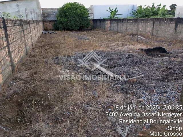 Terreno à venda, no bairro Jardim Bougainville em Sinop