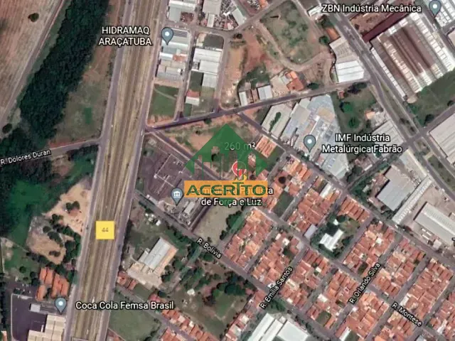 Terreno com 260m², à venda, no bairro Presidente em Araçatuba