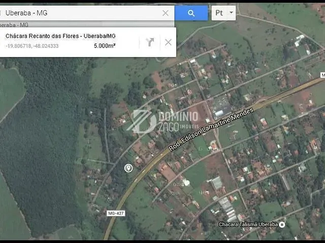 Terreno com 5000m², à venda, no bairro Recanto Das Flores em Uberaba