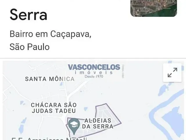Terreno com 185m², à venda, no bairro Residencial Aldeias da Serra em Caçapava