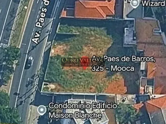 Terreno com 1011m², à venda, no bairro Mooca em São Paulo