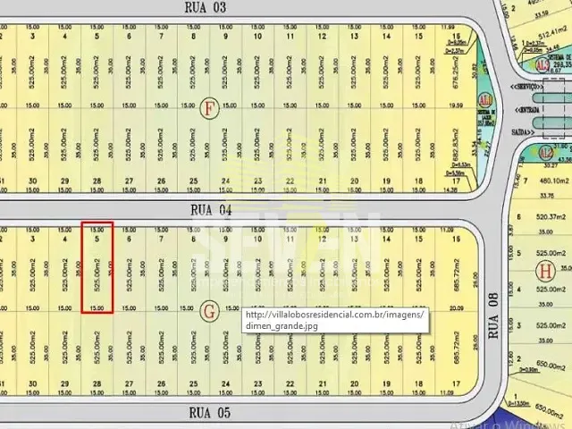 Terreno com 525m², à venda, no bairro Residencial Villa Lobos em Bauru