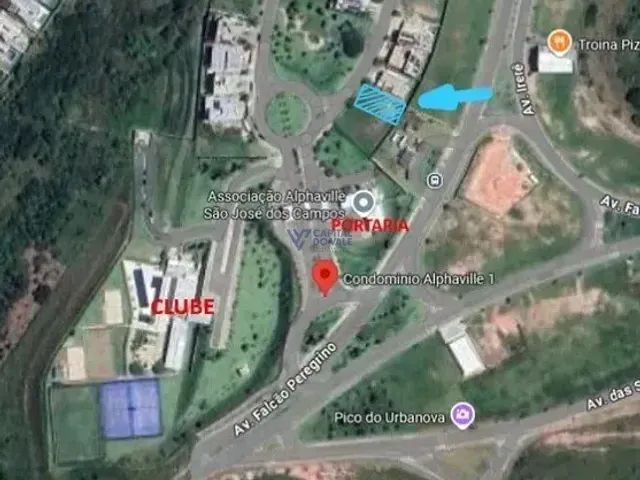 Terreno com 486m², à venda, no bairro Condomínio Residencial Alphaville I em São José dos Campos