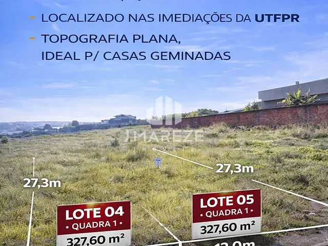 Terreno com 328m², à venda, no bairro Loteamento Monte Belo em Apucarana