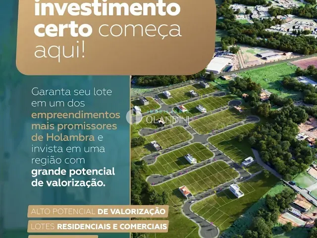 Terreno com 250m², à venda, no bairro Morada das Flores em Holambra