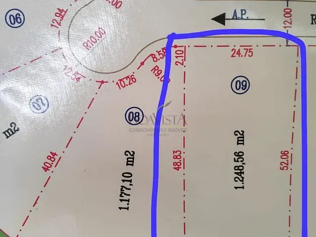 Terreno com 1249m², à venda, no bairro Guaxinduva em Bom Jesus dos Perdões