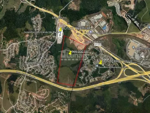 Terreno com 322487m², à venda, no bairro Jardim Aracy em Mogi das Cruzes