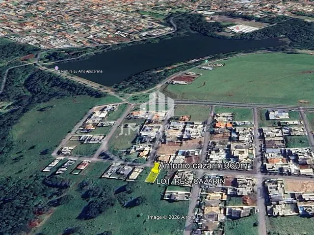 Terreno com 360m², à venda, no bairro Loteamento Residencial Cazarin em Apucarana
