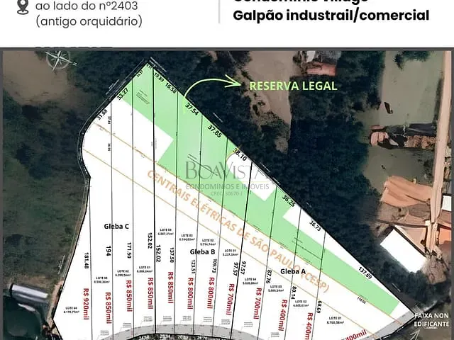 Terreno com 78000m², à venda, no bairro Jardim Colonial em Atibaia