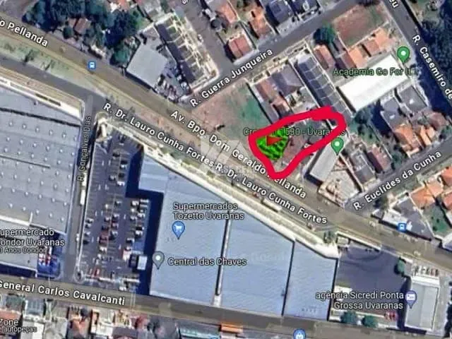Terreno com 428m², à venda, no bairro Uvaranas em Ponta Grossa