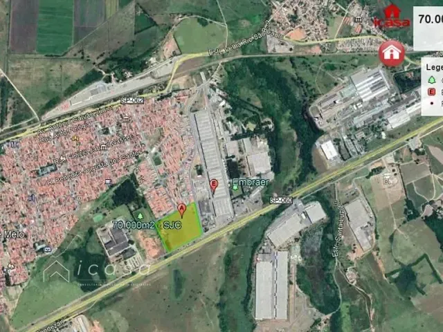 Terreno com 70000m², à venda, no bairro Residencial Armando Moreira Righi em São José dos Campos