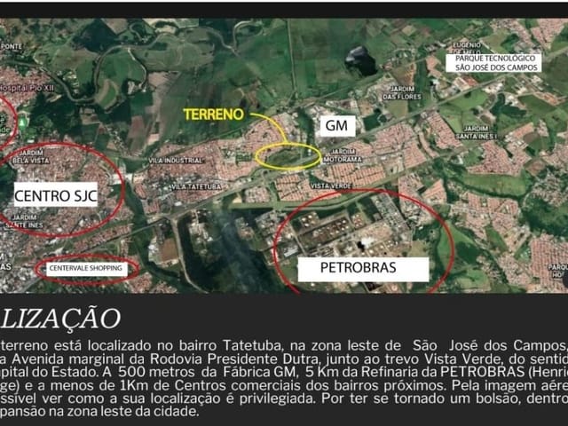 Foto do Terreno - Área à venda, 156000 m² por R$ 47.000.000,00 - Vila Tesouro - São José dos Campos/SP | INDEPENDENCE NEGOCIOS IMOBILIARIOS LTDA