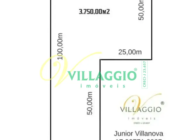 Terreno com 3750m², à venda, no bairro Chácara Bela Vista em São José do Rio Preto