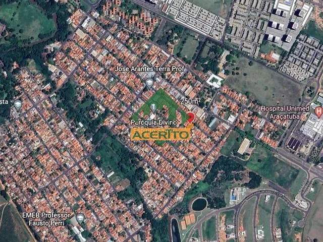 Terreno com 250m², à venda, no bairro Alvorada em Araçatuba