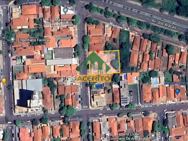 Terreno com 600m², à venda, no bairro Vila Mendonça em Araçatuba