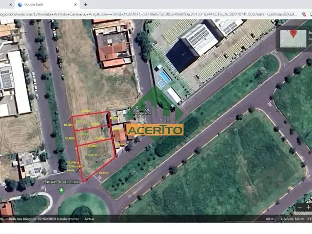 Terreno com 967m², à venda, no bairro Conjunto Habitacional Ivo Tozzi em Araçatuba