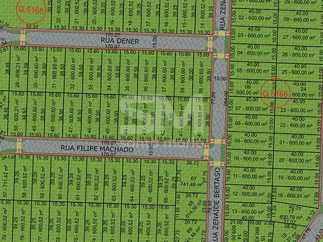Terreno com 601m², à venda, no bairro Água Santa em Chapecó