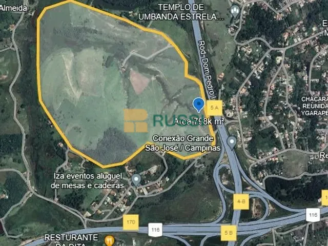 Terreno com 798000m², à venda, no bairro Parque dos Príncipes em Jacareí