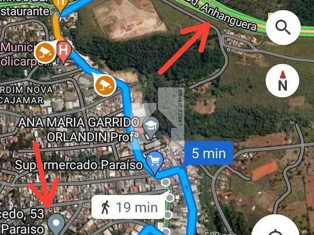 Terreno com 516m², à venda, no bairro Paraíso (Polvilho) em Cajamar