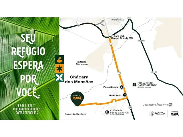 Terreno com 20000m², à venda, no bairro Chácara das Mansões em Campo Grande