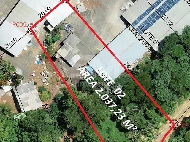 Terreno com 2037m², à venda, no bairro TREVO em Cordilheira Alta