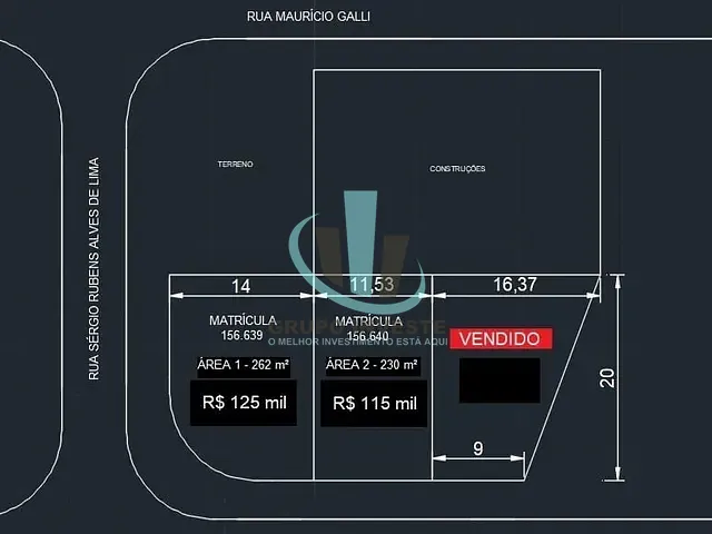 Terreno com 231m², à venda, no bairro Jardim Roberto Selmi Dei em Araraquara