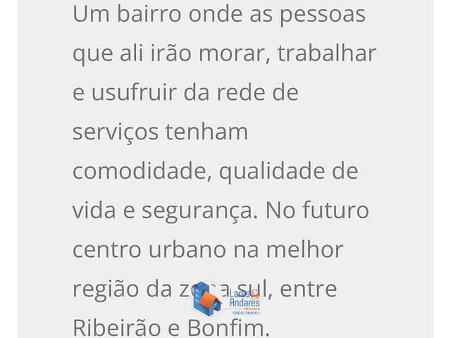 Terreno com 335m² 1 quarto e 1 banheiro, à venda, no bairro Quintas de São José em Ribeirão Preto