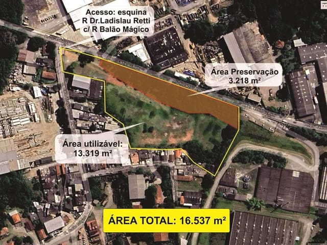 Terreno com 16537m², à venda, no bairro Parque Alexandre em Cotia