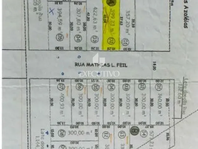 Terreno com 399m², à venda, no bairro Centro em Travesseiro