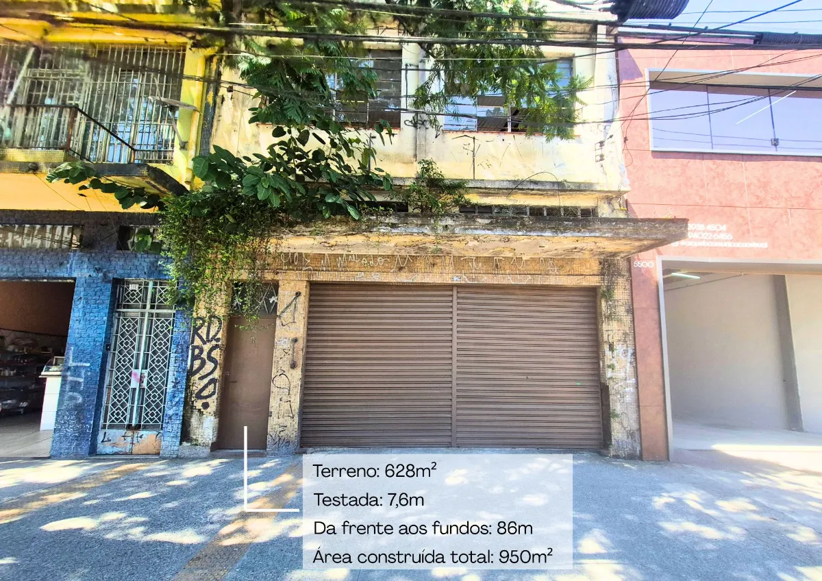 Terreno comercial para venda em Tatuapé, 628m²