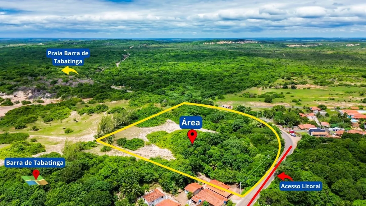 Terreno residencial para venda em Praia de Tabatinga, 16,300m²