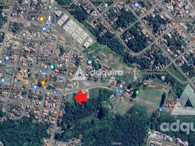 Terreno com 1044m², à venda, no bairro Olarias em Ponta Grossa