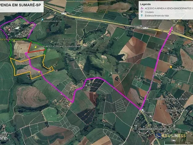 Terreno com 145979m², à venda, no bairro Cruzeiro do Sul em Sumaré