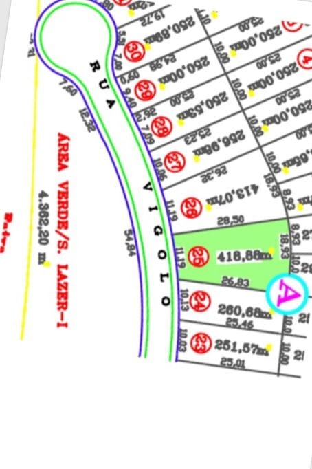 Terreno com 418m², à venda, no bairro Jardim Santa Paulina em Bragança Paulista